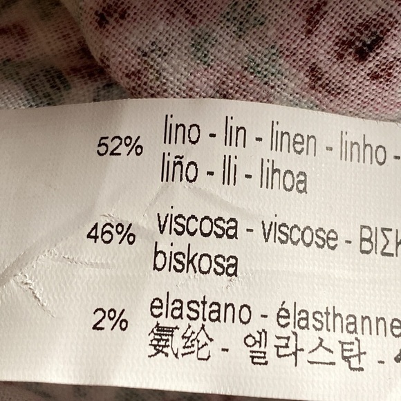 🌹NWT. Zara Flowers Rosebud Print Linen Blend Mini Dress. Size M. - Picture 9 of 11